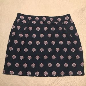 J Crew Navy & Pink Seashell skirt (6)